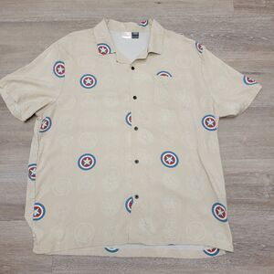 Marvel Captain America Mens Hawaiian Shirt Size XXL